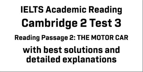 ielts in motor city|IELTS Academic Reading: Cambridge 2 Test 3 Reading passage 2; THE .